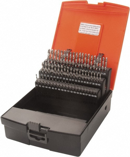 HERTEL Hertel 79888376 Jobber Length Drill Bit Set 60 Pc