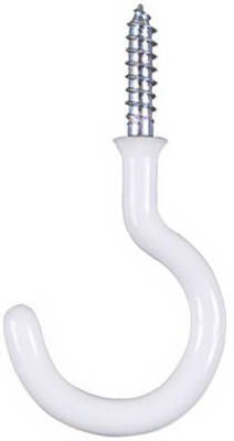 NATIONAL HARDWARE National Mfg N259-184 White Vinyl Cup Hook 0.75in 50 Pack