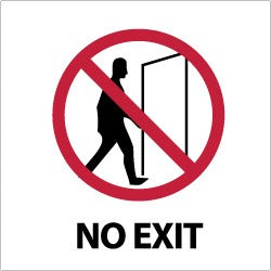 ACCUFORMNMC Accuformnmc S7AP No Exit Vinyl Sign 4x4 in