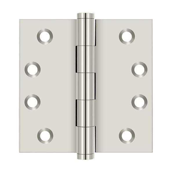 DELTANA Deltana DSB414 Square Door Hinge 4x4 Bright Nickel