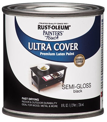 RUST-OLEUM Rust-oleum 1974-730 Semi-gloss Black Paint Half Pint
