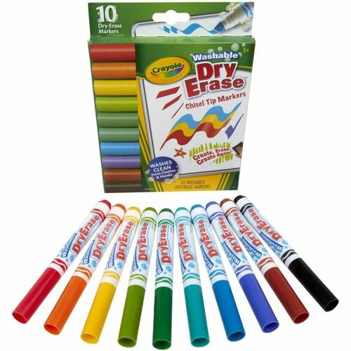 CRAYOLA Crayola CYO587733 Washable Dry-erase Markers 10 Pack