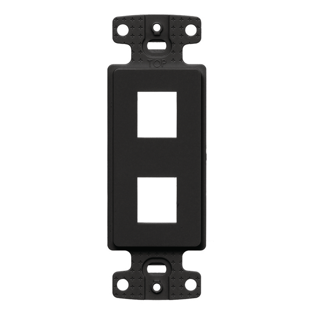 Hubbell NS612BK 1-Gang Black Thermoplastic 2-Port Data Communication Face Plate