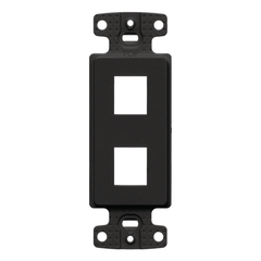 Hubbell NS612BK 1-Gang Black Thermoplastic 2-Port Data Communication Face Plate