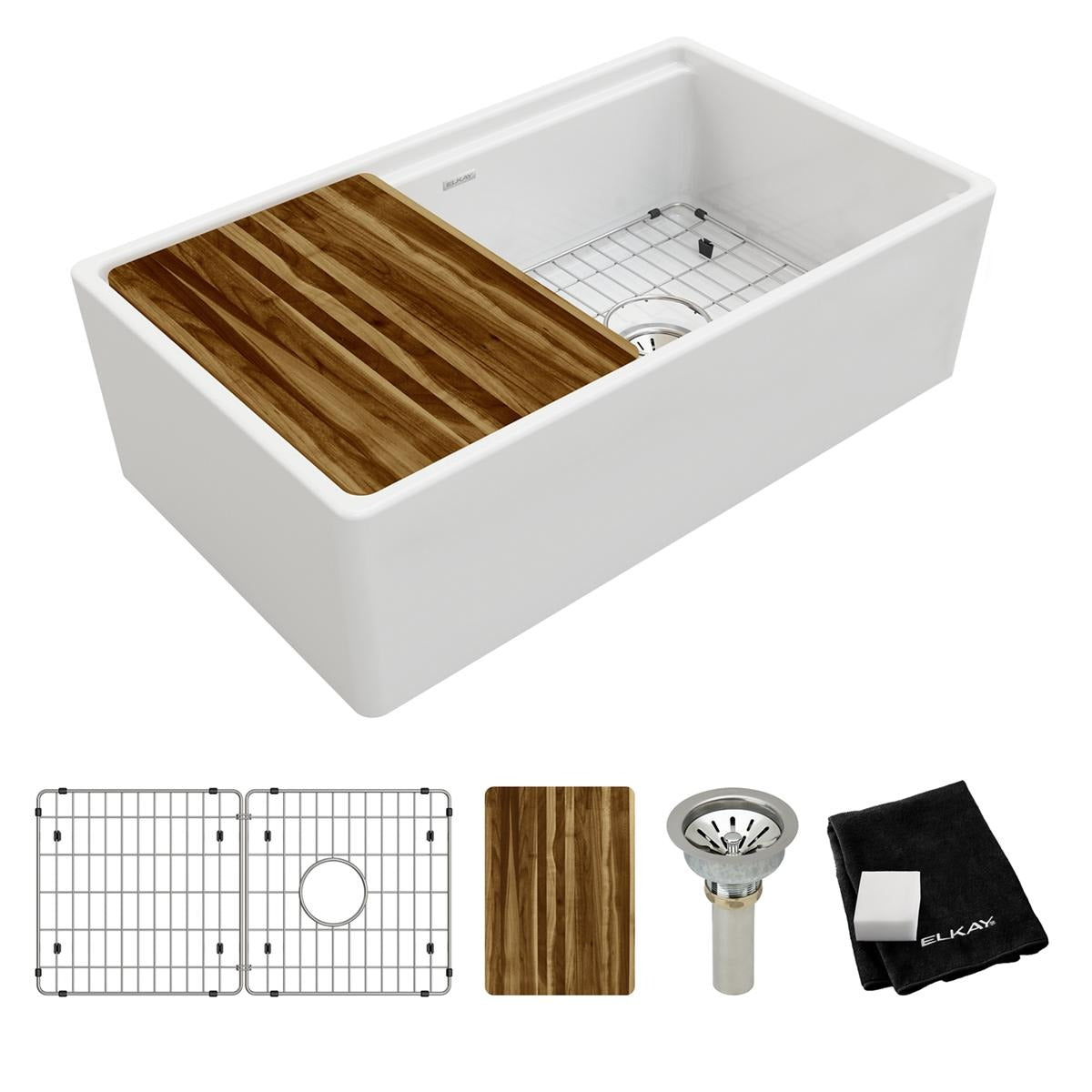 BSC PREFERRED Bsc Preferred SWUF13320CBWH Farmhouse Sink Kit 33 Inch