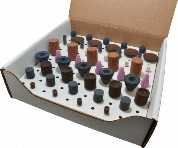 GRIER ABRASIVES Grier Abrasives KIT-1/4-RAND-50 Mounted Stone Set 50pc