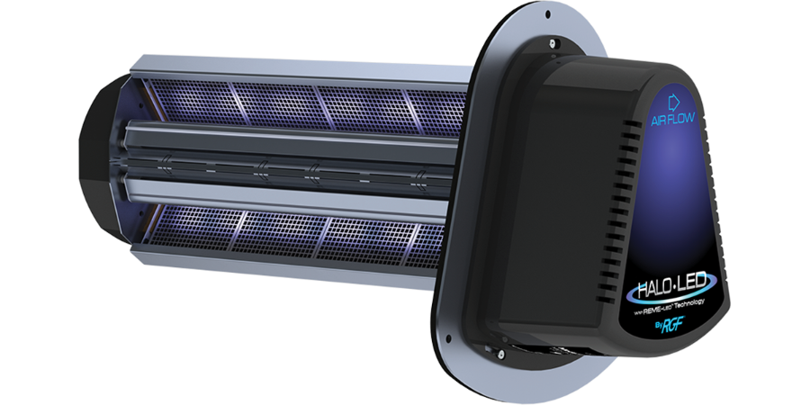 RGF REME-LED Air Purifier, 24V LED UV-C Light REME HALO for 250 to 6500 CFM Blowers