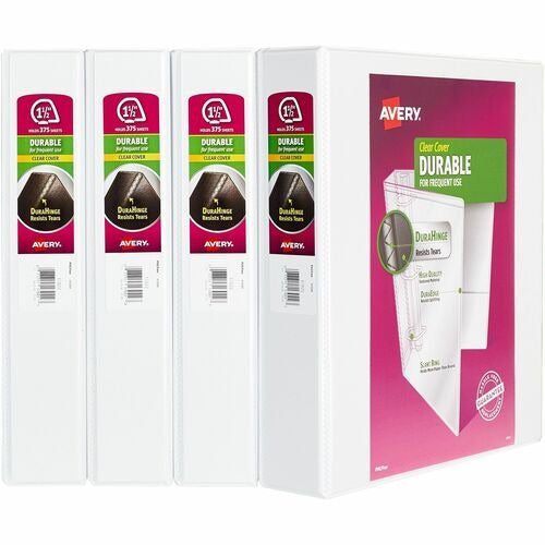 AVERY Avery AVE17576 View Binder 1.5 in White Slant Ring 4-pack