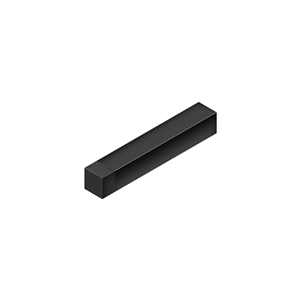 DELTANA Deltana BDSS40U19 Square Door Bumper 4 in Steel Black