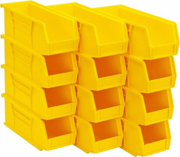 QUANTUM STORAGE SYSTEMS Quantum Storage QUS224YLCS Hopper Stacking Bin Yellow 12pk