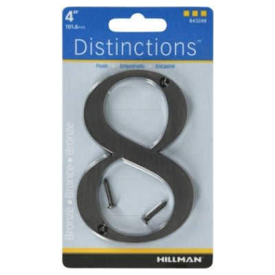 HILLMAN Hillman Fasteners 843248 Bronze House Number 8 4 Inch