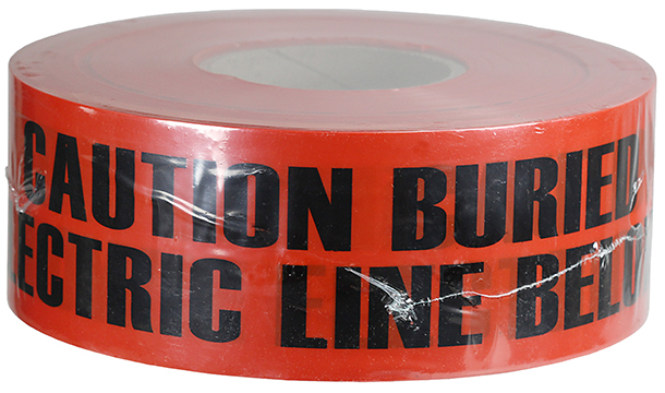 L.H. Dottie UT8D Underground Tape Electric Red 3 Inch x 1000 Foot 4 Mil