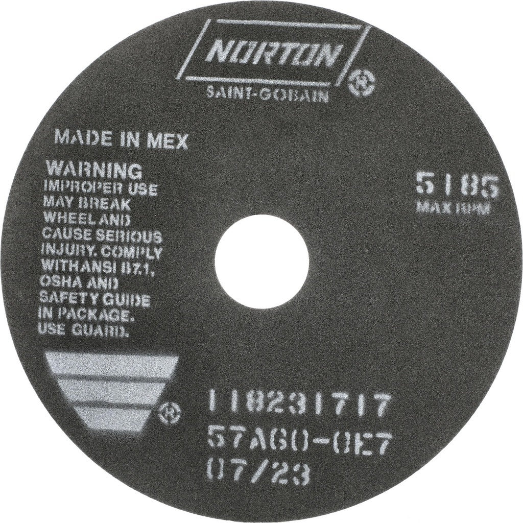 NORTON Norton 66252922683 Cut-off Wheel 7in Aluminum Oxide 60 Grit