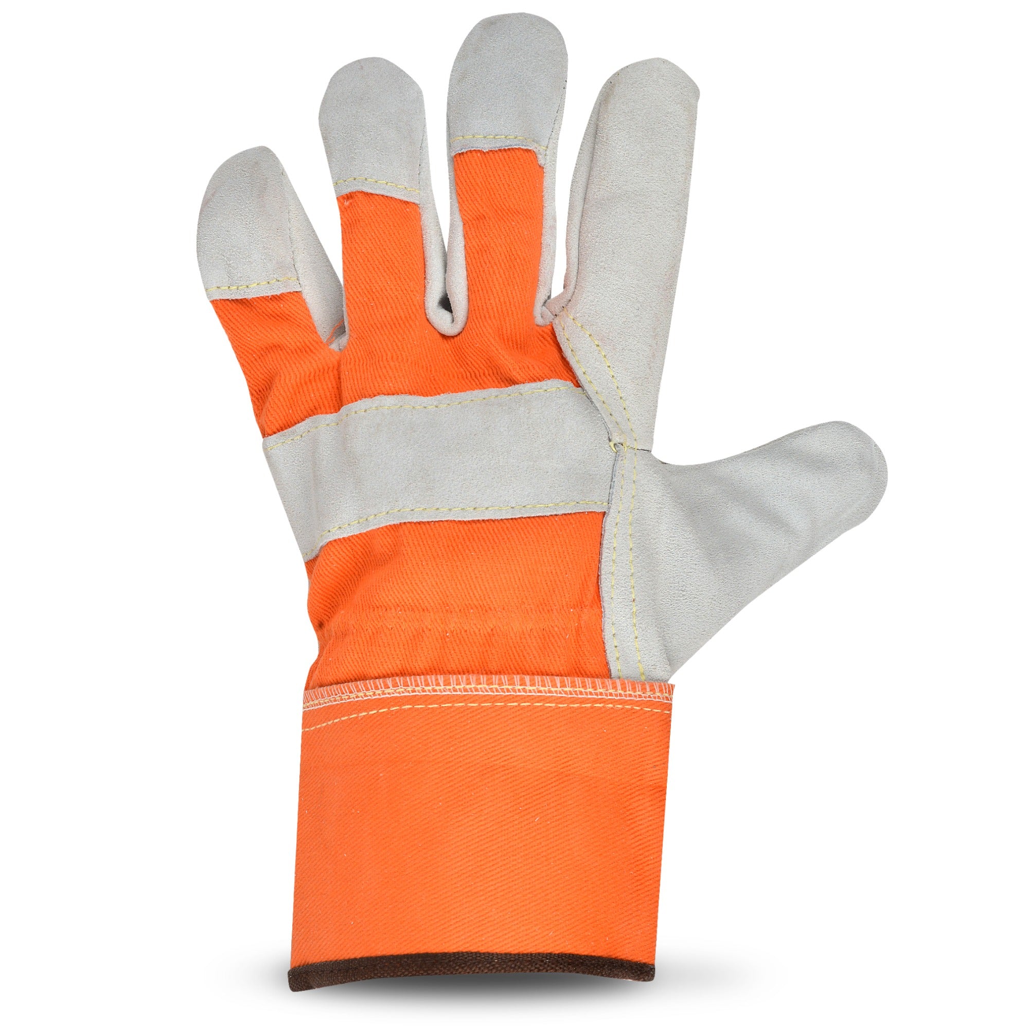 TRULINE Truline A174143 Contractor Hi-Viz Plus Leather Work Gloves (Size L / 12 per dozen)
