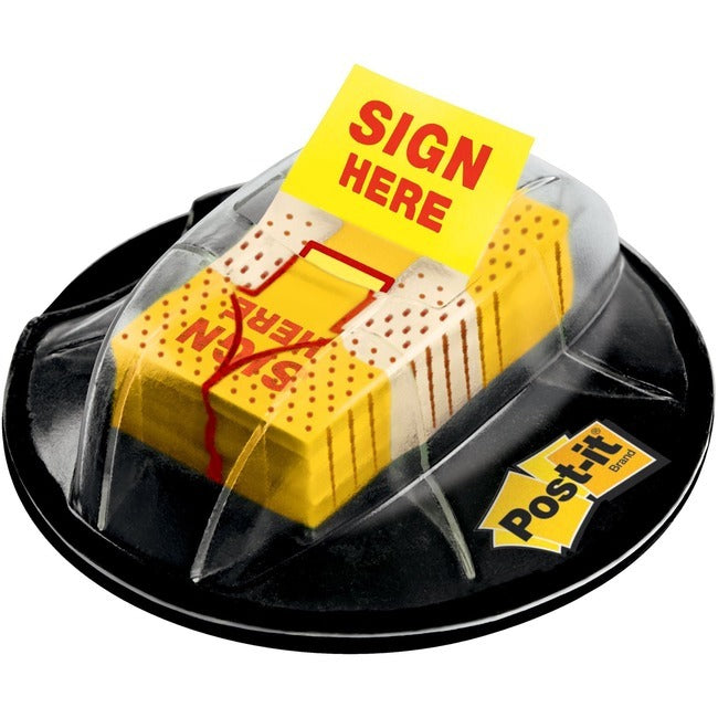 3M 3M MMM680HVSH Sign Here Flags in Desk Grip Dispenser 1 inches x 1.75 inches 200 Pack