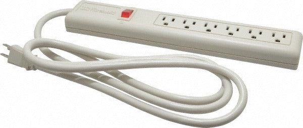 WIREMOLD Wiremold P6 Power Strip 6 Outlet 15 Amp Keyhole Mount