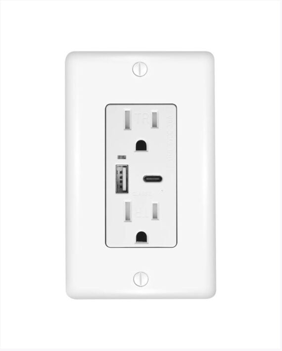 CYBER TECH LIGHTING Cyber Tech Lighting OT2-CA2USB Multi-Plug USB Wall Outlet 15A 125V (2 Sockets)
