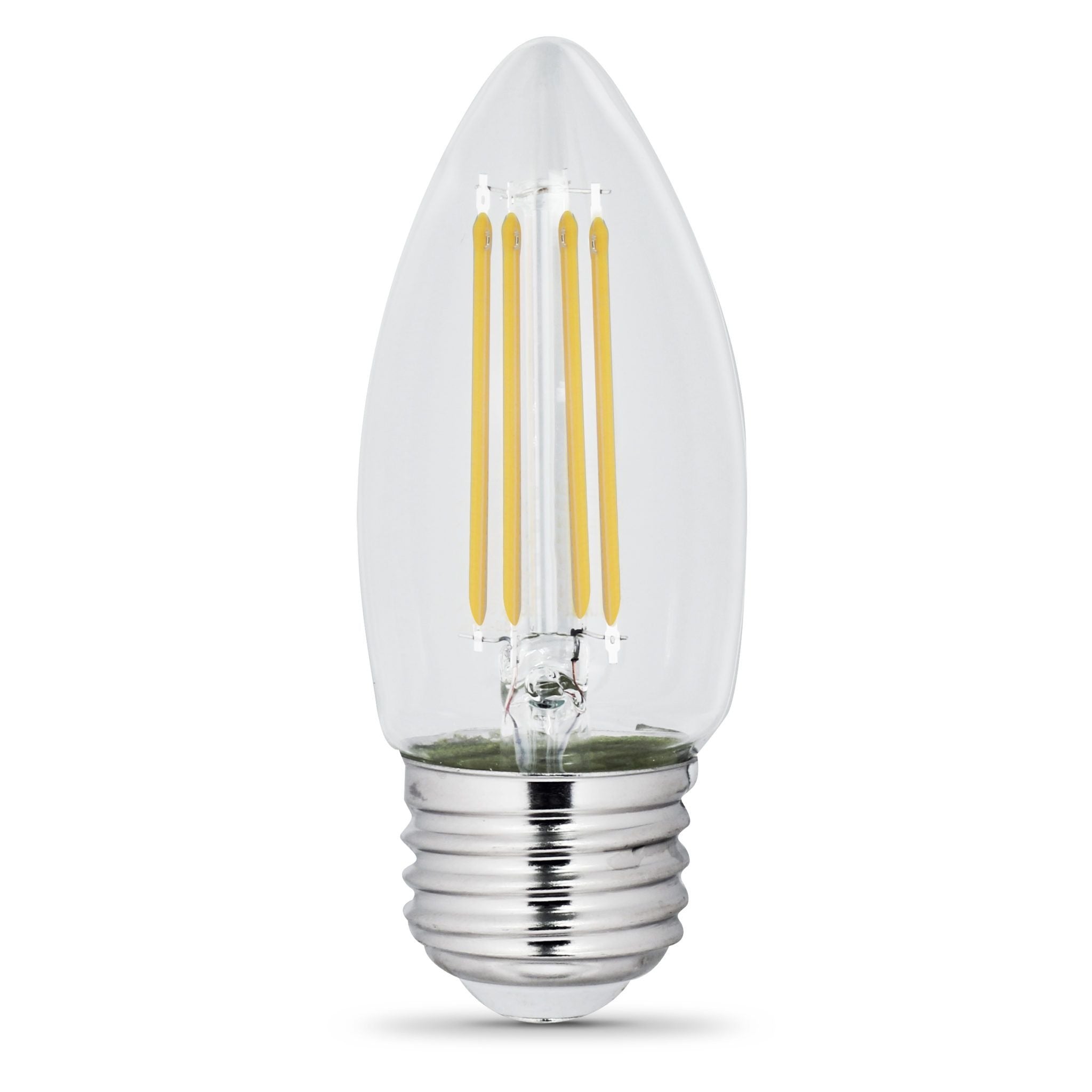 FEIT ELECTRIC Feit Electric BPETC40950CAFIL/2/RP Candelabra LED bulb 40W equivalent (3.8W actual) 3.5 inches x 1.35 inches (2-pack) BPETC40950CAFIL/2/RP