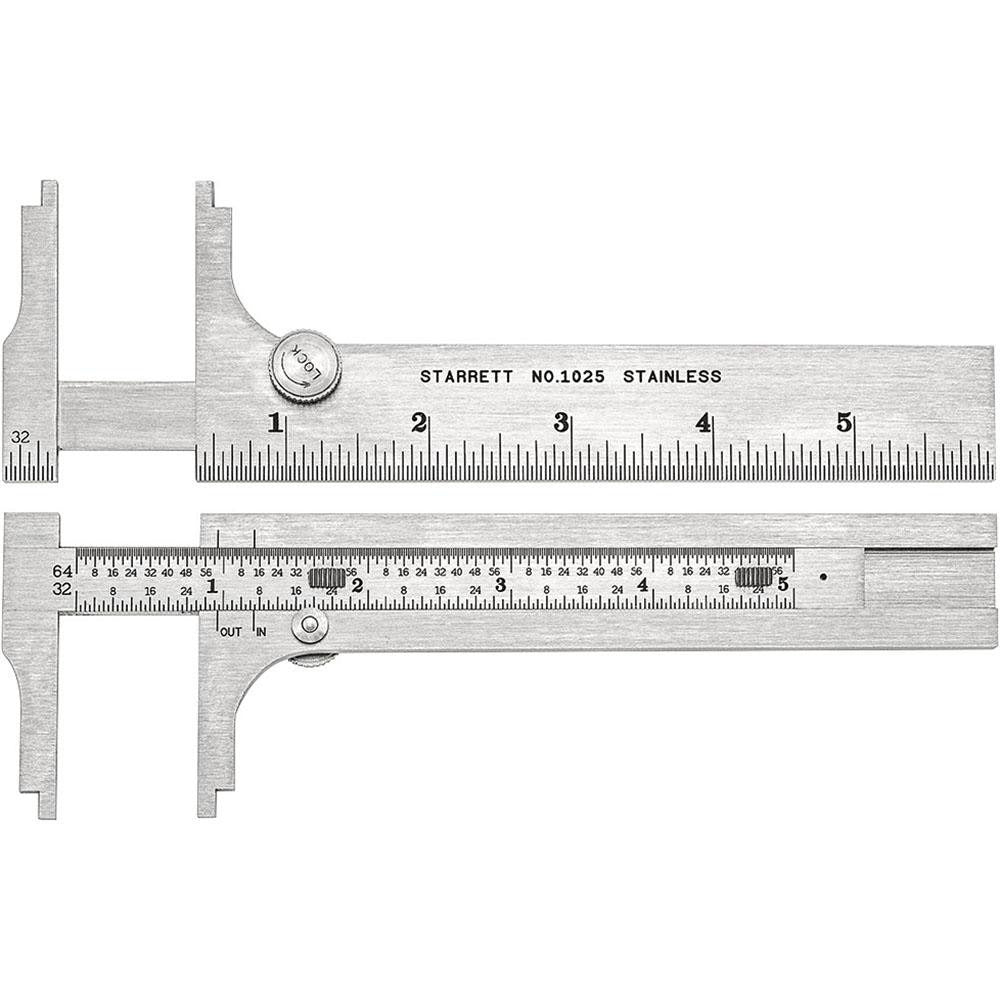 STARRETT Starrett 53124 Vernier Caliper 0-4.75 in Stainless Steel