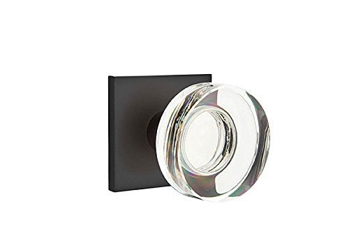 EMTEK Emtek 5110MDCUS19 Square Rosette Passage Set Flat Black