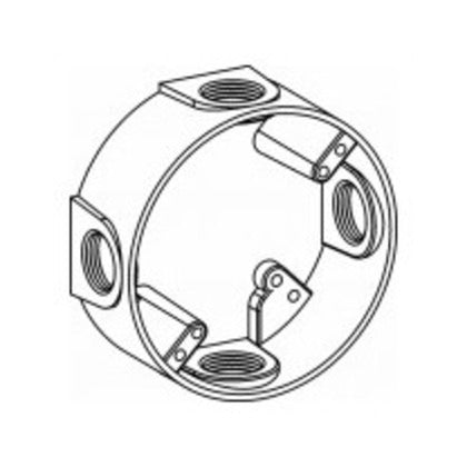 ORBIT Orbit EXR75-4 Weatherproof Round Box Extension (4) 3/4-Inch Threaded Outlets
