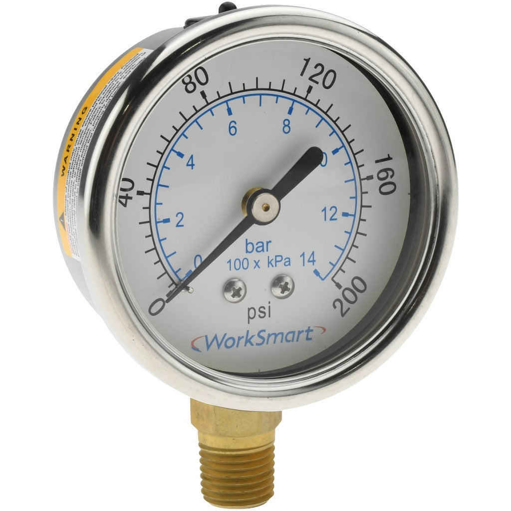 VALUE COLLECTION Value Collection 115AL25200D Pressure Gauge 200 Psi