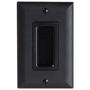 PASS & SEYMOUR Pass & Seymour WP1014BKV1 On-Q Cable Access Wall Plate Mid-Sized (1-Pack)