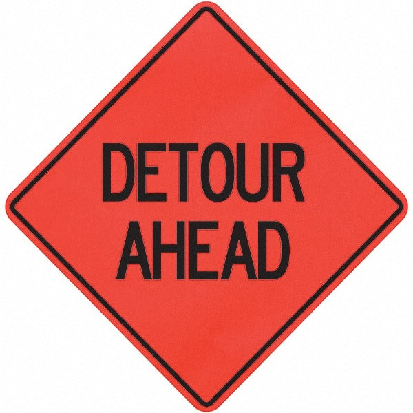 PRO-SAFE Pro-safe 07-800-3014-L Detour Ahead Triangle Sign 36in