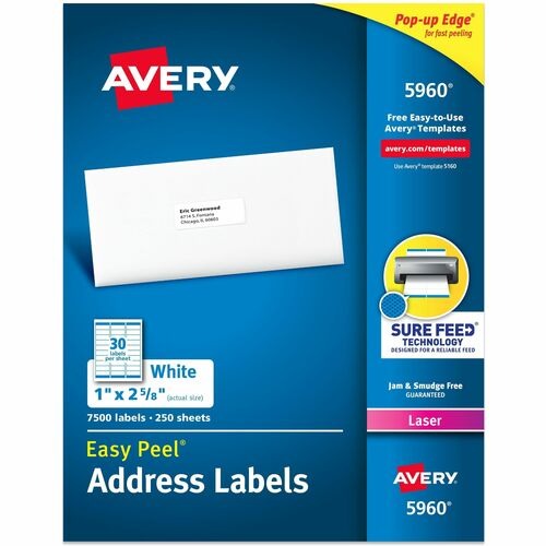 AVERY Avery AVE5960 White Laser Address Labels Box of 7500