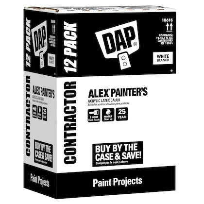 DAP Dap 7079818670 Alex Painter's Acrylic Latex Caulk 10.1 oz (Pack of 12) 7079818670