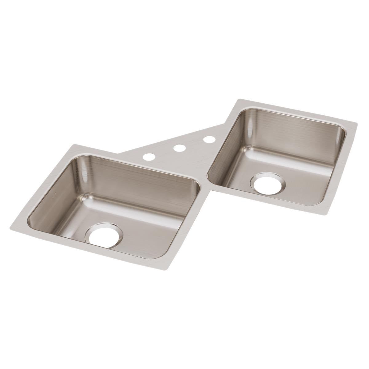 BSC PREFERRED Bsc Preferred ELUH3232 Double Bowl Corner Sink 32x32