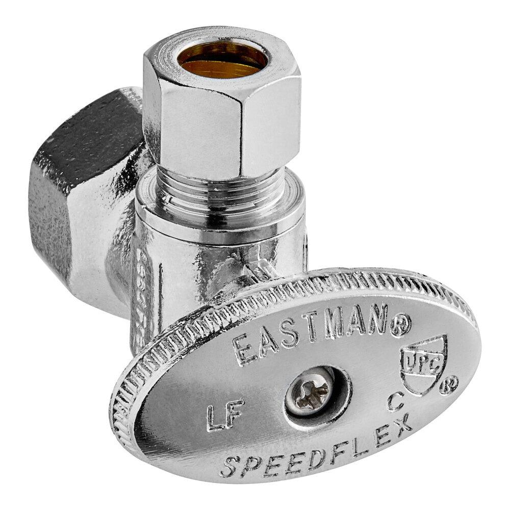 EASTMAN Eastman 10733LF Quarter-Turn Angle Stop Valve 1/2 in FIP x 3/8 in OD Compression (Angle Stop)