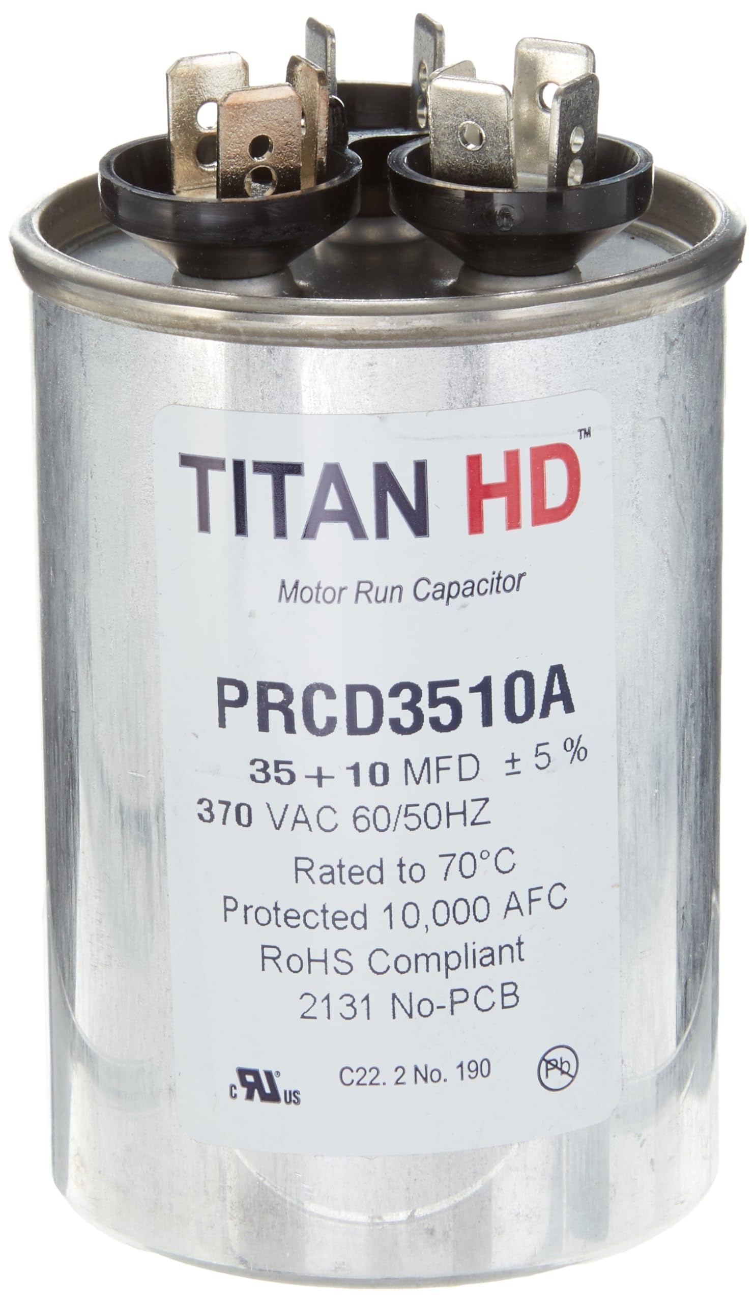DIVERSITECH Diversitech PRCD3510A Titan HD Capacitor 370V (35+10 MFD / Round)