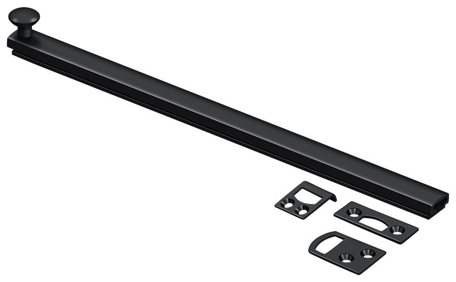 DELTANA Deltana 12SBCS19 Surface Bolt 12 in Concealed Screw Black