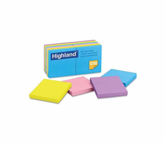 3M 3M MMM6549B Highland Self-Stick Notes 3 x 3 12 Pads