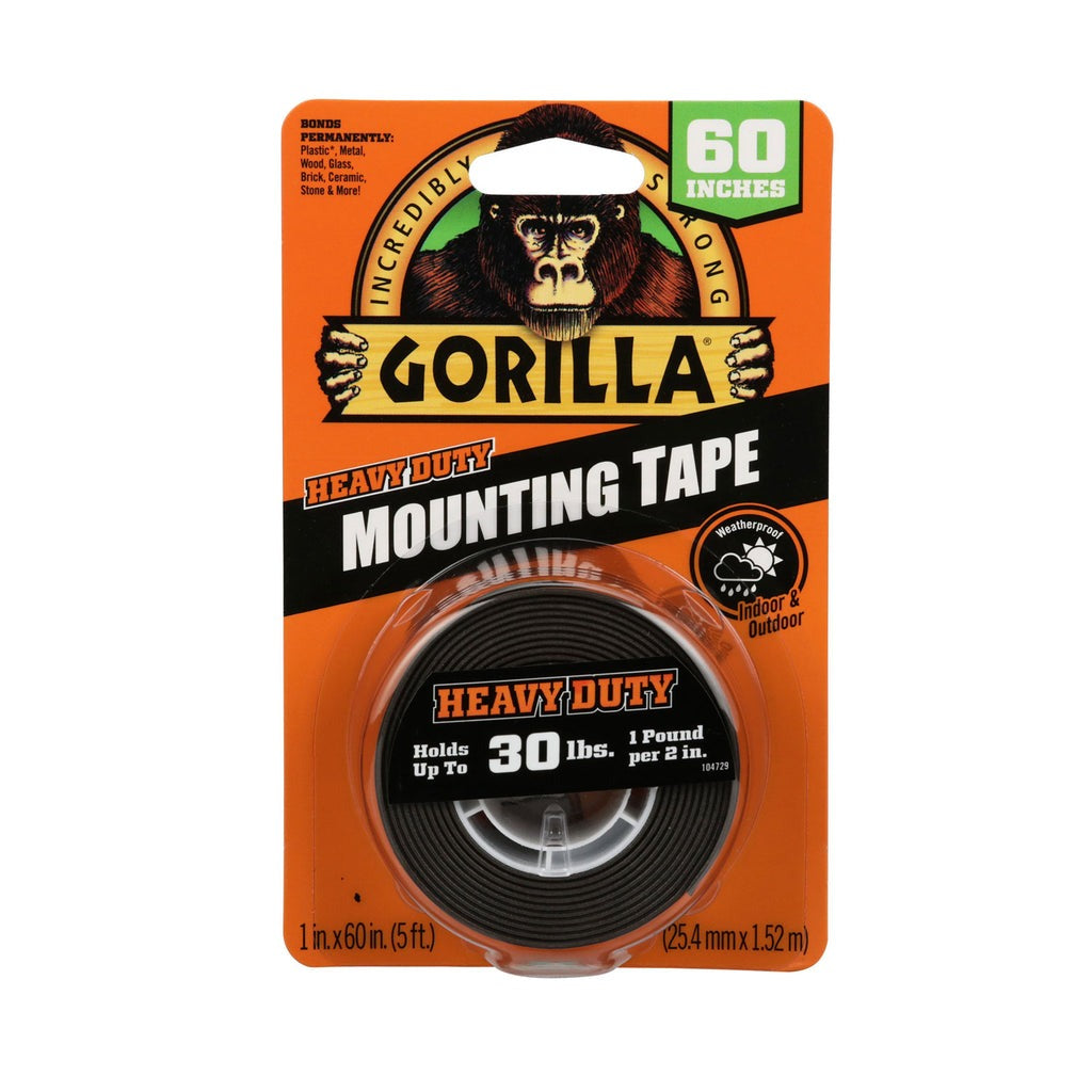 GORILLA Gorilla GOR6055002 Heavy Duty Mounting Tape (1 in x 60 in / 1 Each)