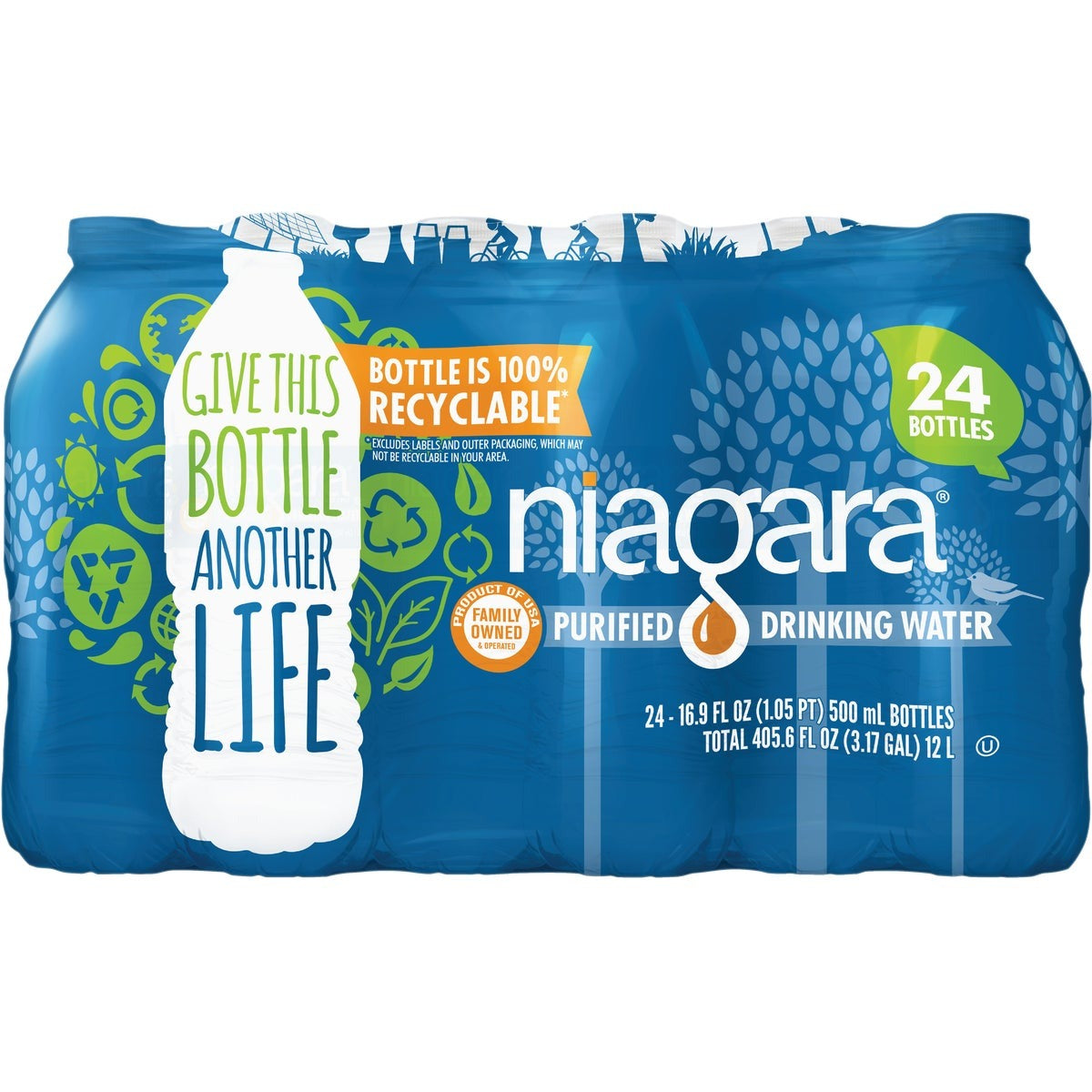 NIAGARA CONSERVATION Niagara NIA24PK Bottled Water 16.9 Fl Oz 24 Pack
