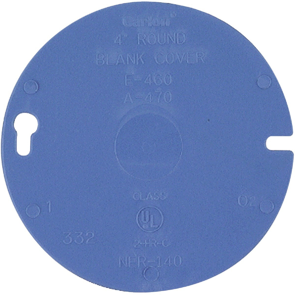 ATKORE Carlon E460RCAR Pvc 4 Inch Round Blank Box Cover