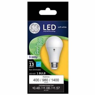 GE G E Lighting 93126861 3-way Led A19 Bulb 30/70/100W 2700K