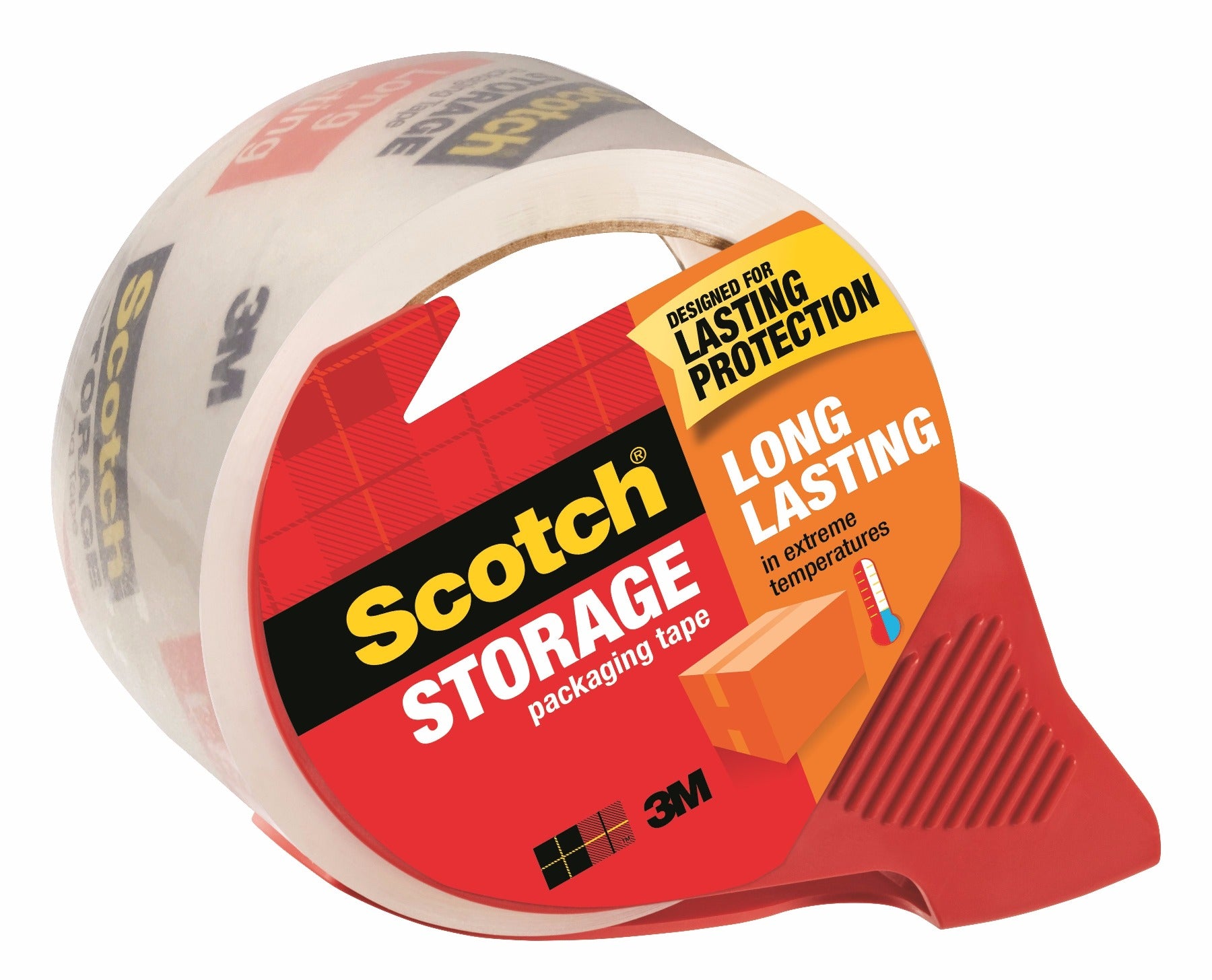 3M 3M MMM3650SRD Long-Lasting Storage/Packaging Tape (1.88 in x 38.2 yd, 1 Roll, Dispenser Included)