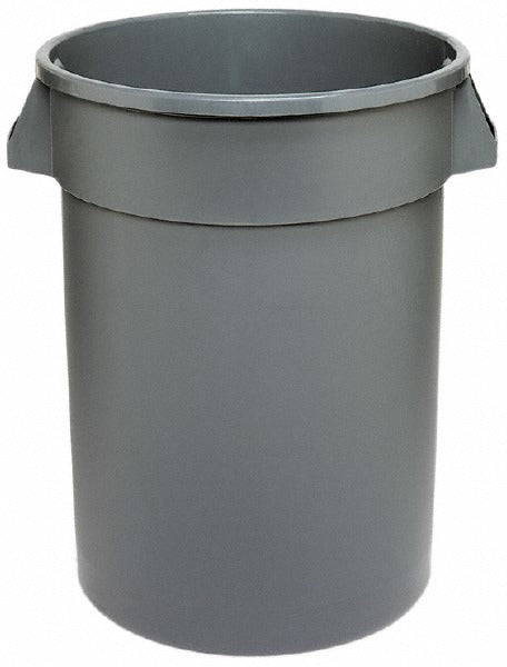CONTINENTAL INDUSTRIES Continental 3200GY 32 Gal Round Trash Can Gray