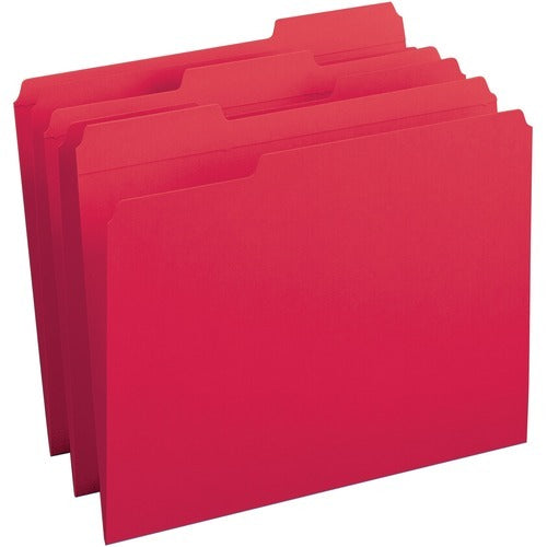 BUSINESS SOURCE Business Source BSN03171 File Folder 1/3-cut Tab Red