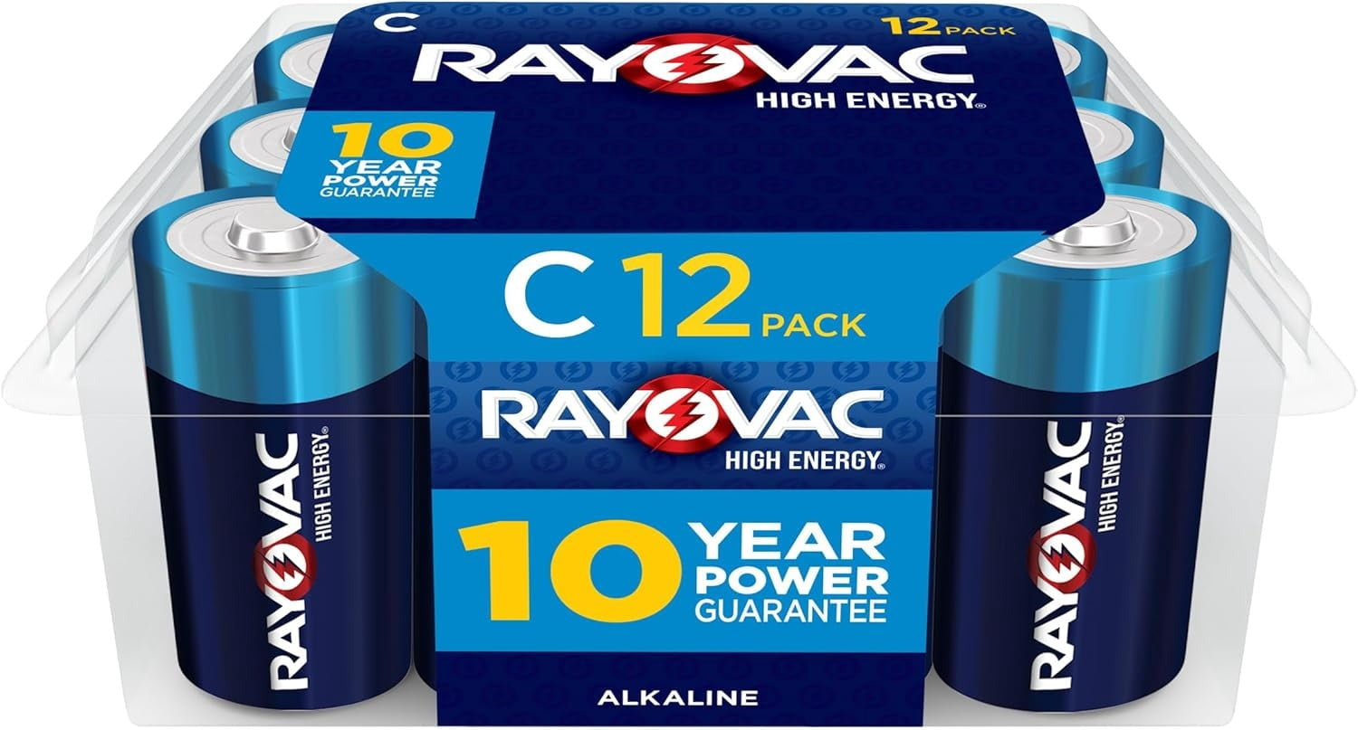 RAYOVAC Rayovac 814-12PP Genf High Energy Alkaline C Size 12 Pack