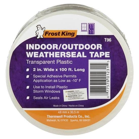 FROST KING Frost King T96H Plastic Weatherseal Tape 2 in x 100 ft