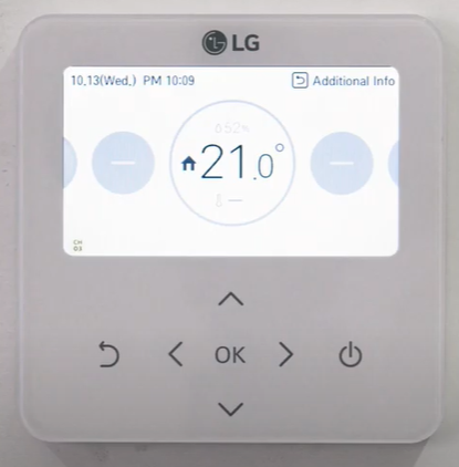 LG Lg PREMTB100 Individual Wired Controller Standard III (120 x 120 x 16 mm) PREMTB101
