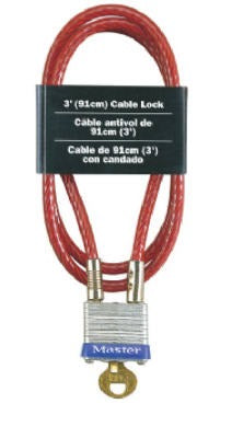 MASTER LOCK Master Lock Co 719-D Padlock Cable 4 Pin Tumbler