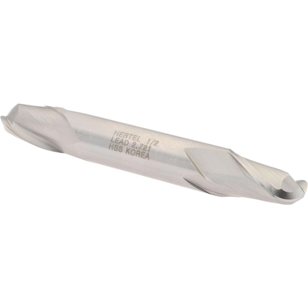 HERTEL Hertel E211203201 Ball End Mill 0.5in 2 Flute Hss