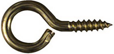 NATIONAL HARDWARE National Mfg N119-305 Solid Brass Large Screw Eye 5 Pack