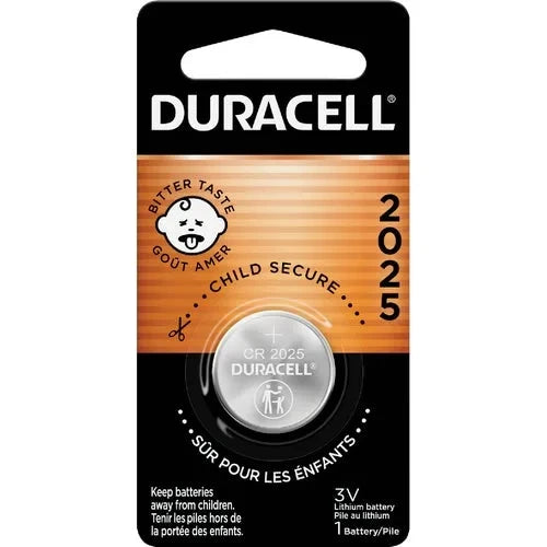 DURACELL Duracell 30387 2025 Lithium Coin Cell Battery 3V (1 Pack) DL2025/CR2025