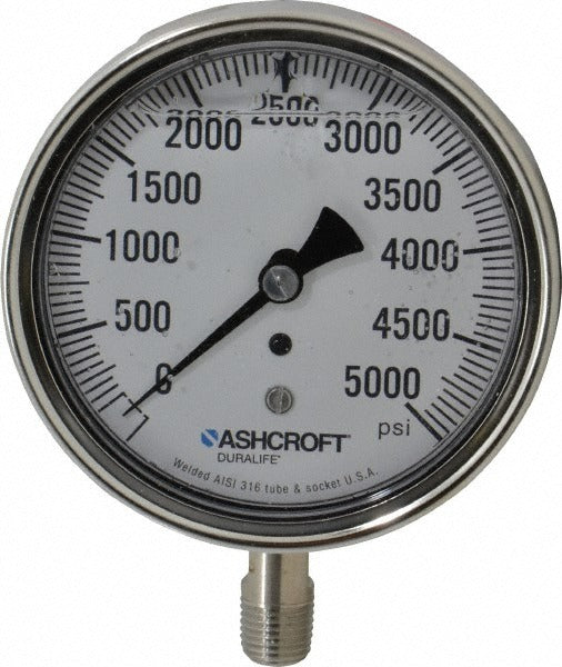 ASHCROFT Ashcroft 94225 Pressure Gauge 5000 Psi 3.5 in Dial Npt